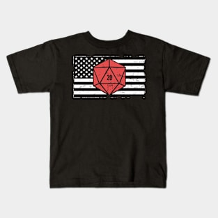 American Flag | d20 Roleplaying Game Graphic Kids T-Shirt